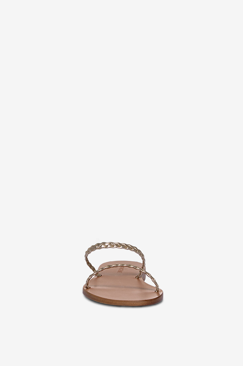 BONGENIE Mules en cuir tressé métallisé Femme DORE 2