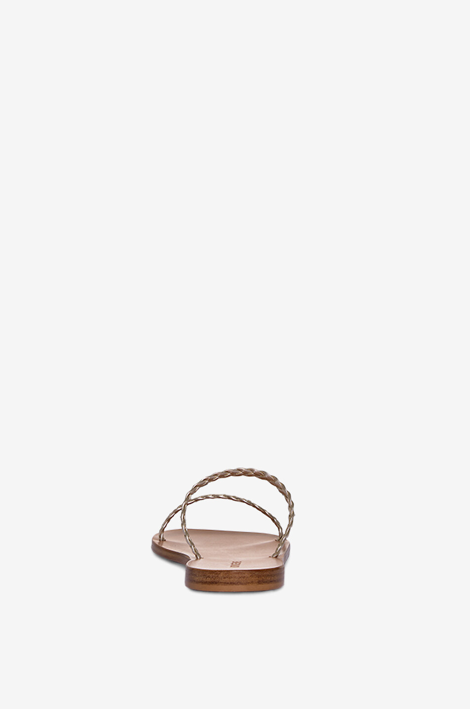 BONGENIE Mules en cuir tressé métallisé Femme DORE 4