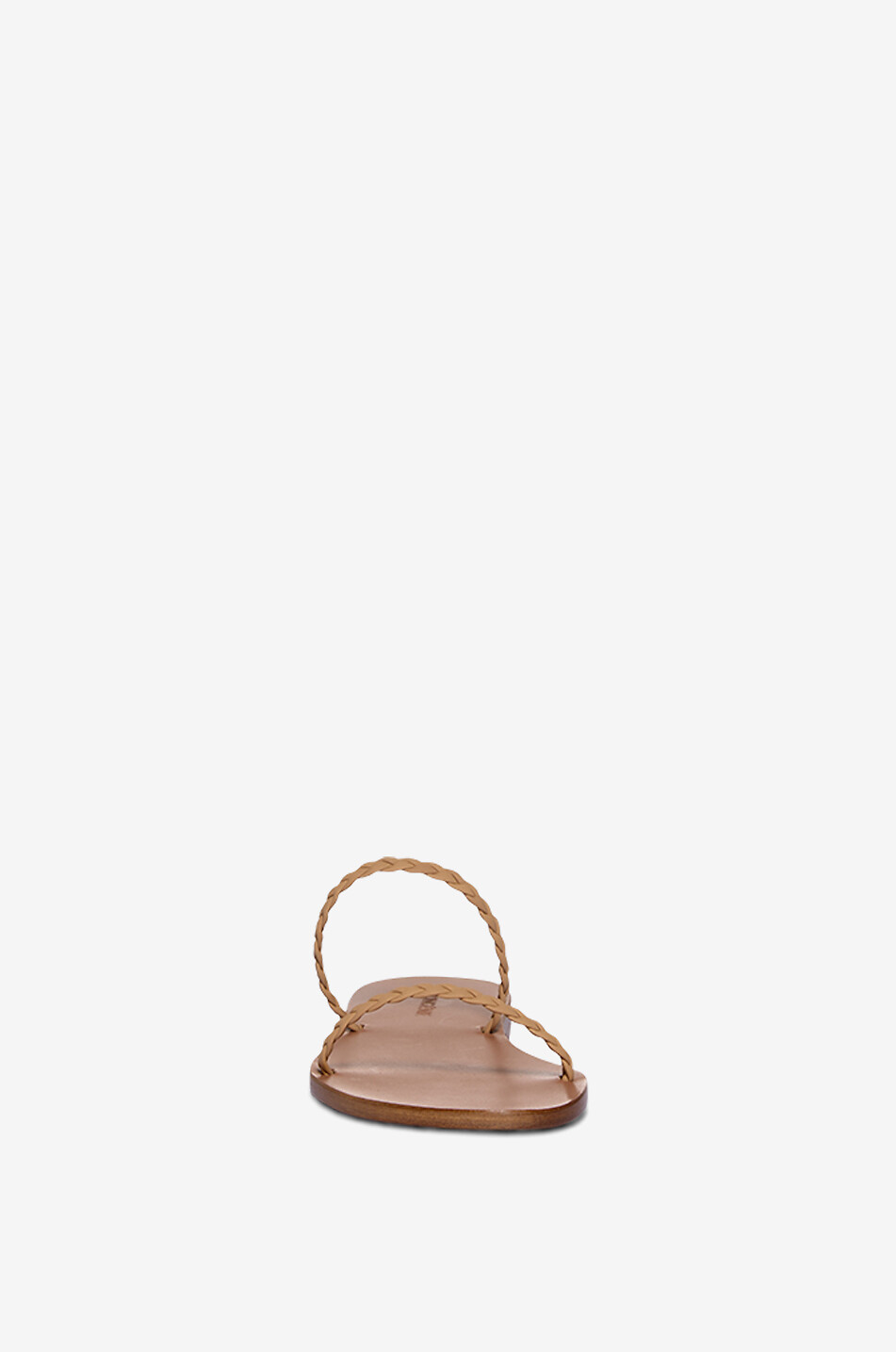 BONGENIE Mules en cuir tressé métallisé Femme MARRON CLAIR 2