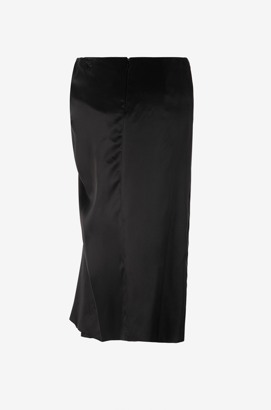 BALENCIAGA Drapierter Rock aus satiniertem Twill Damen SCHWARZ 2