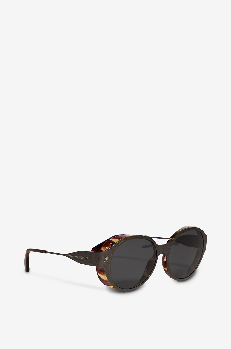 MONCLER Auros round titanium sunglasses Women GREY 2