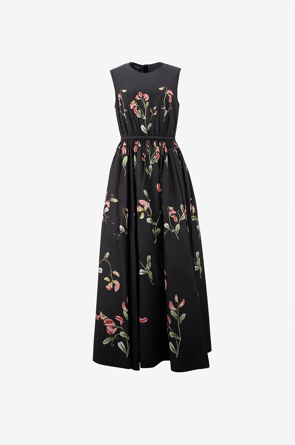 GIAMBATTISTA VALLI Langes ärmelloses Popelinekleid Carnation Damen SCHWARZ 1