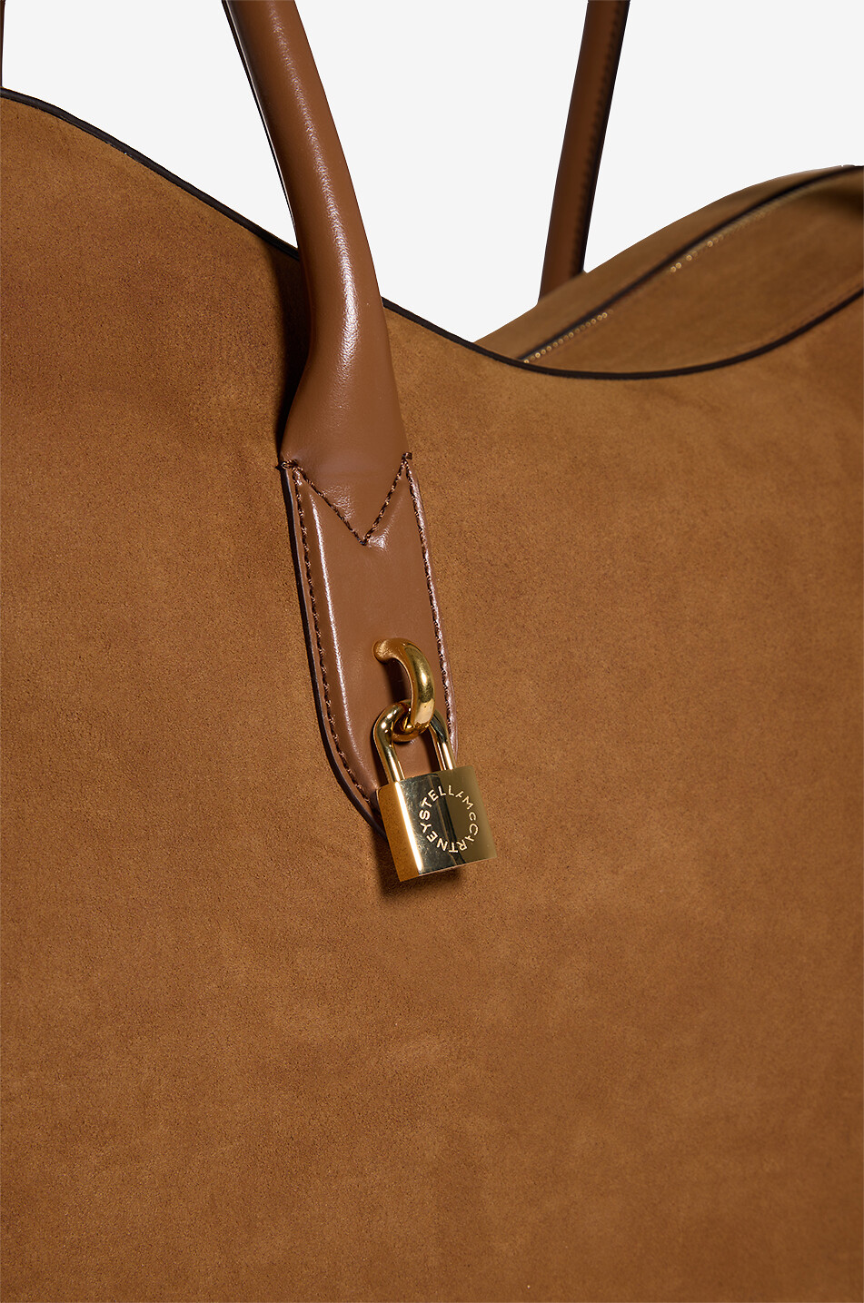 STELLA McCARTNEY Ryder vegan suede travel bag Women BROWN 5