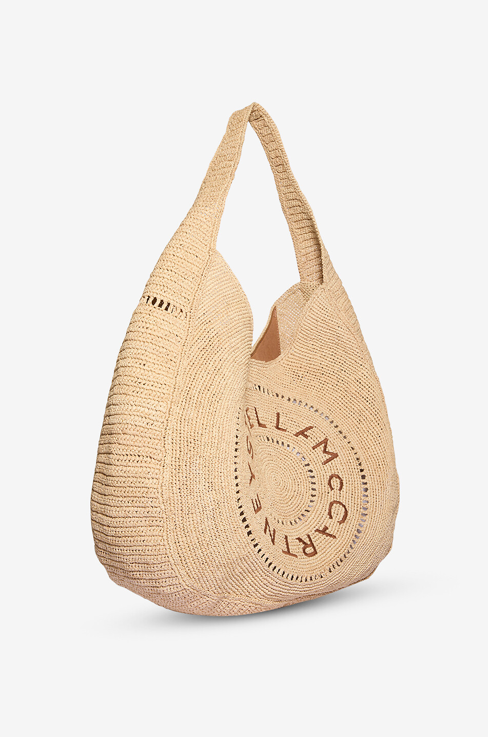 STELLA McCARTNEY Shopper aus geflochtenem Bast Stella Logo Damen BEIGE 2