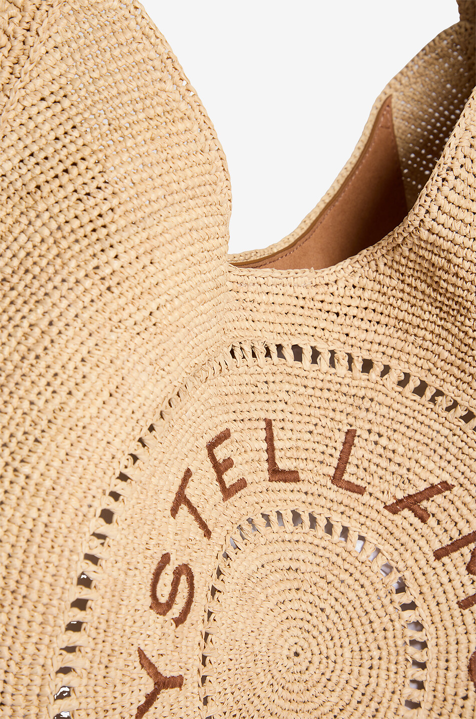 STELLA McCARTNEY Shopper aus geflochtenem Bast Stella Logo Damen BEIGE 5