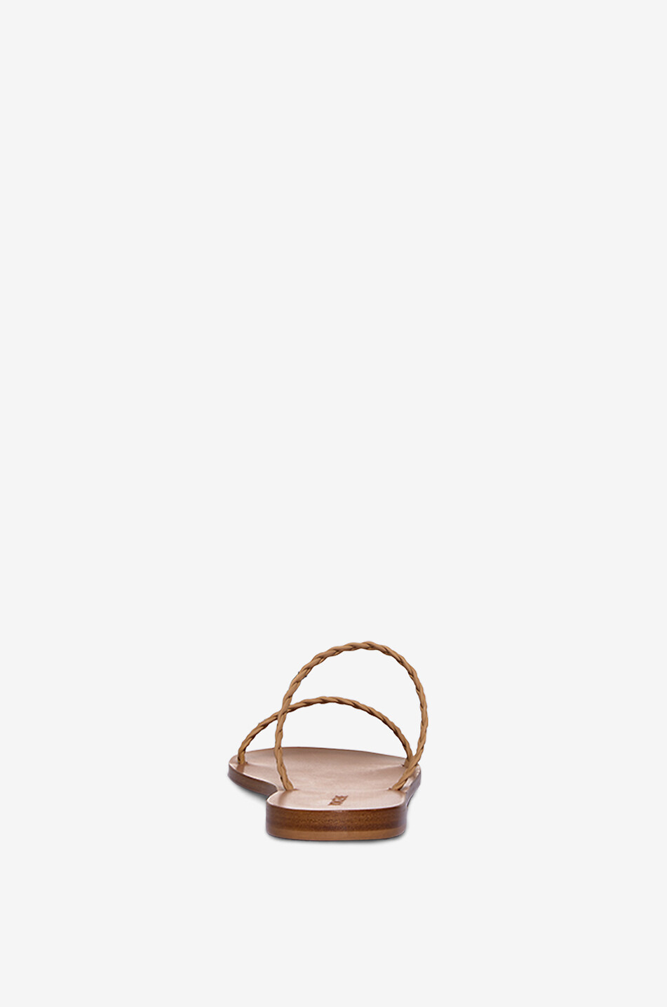 BONGENIE Mules en cuir tressé métallisé Femme MARRON CLAIR 4
