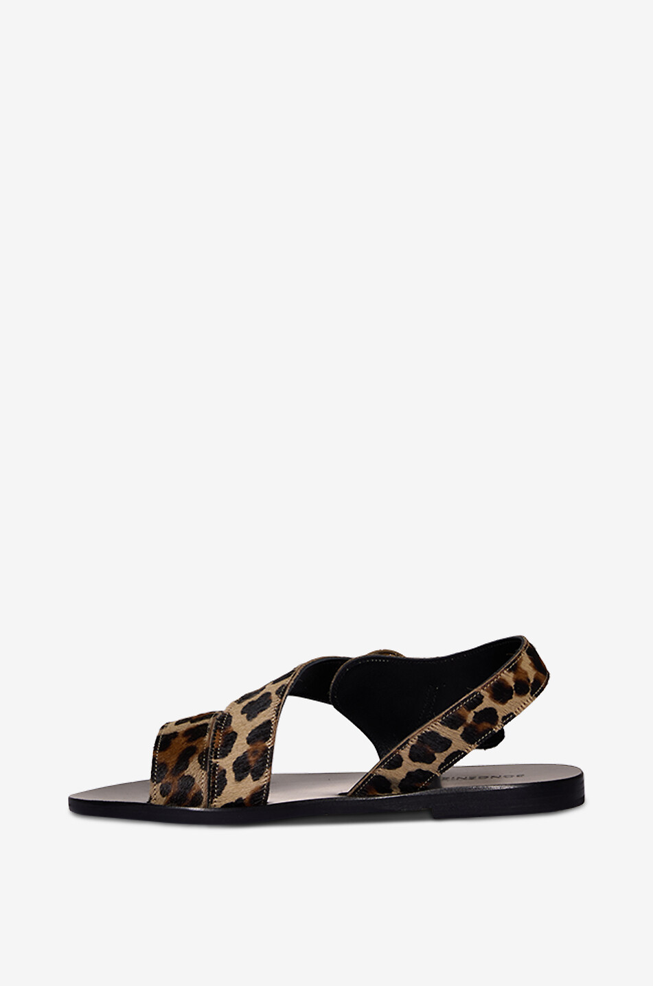 BONGENIE Sandalen aus Kalbsleder mit Leopardenprint Damen Braun 3