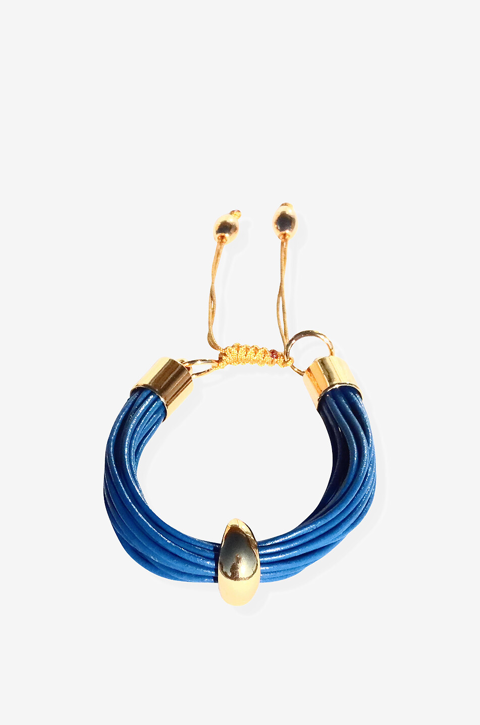 TOHUM Lederarmband Mali Damen MITTELBLAU 1
