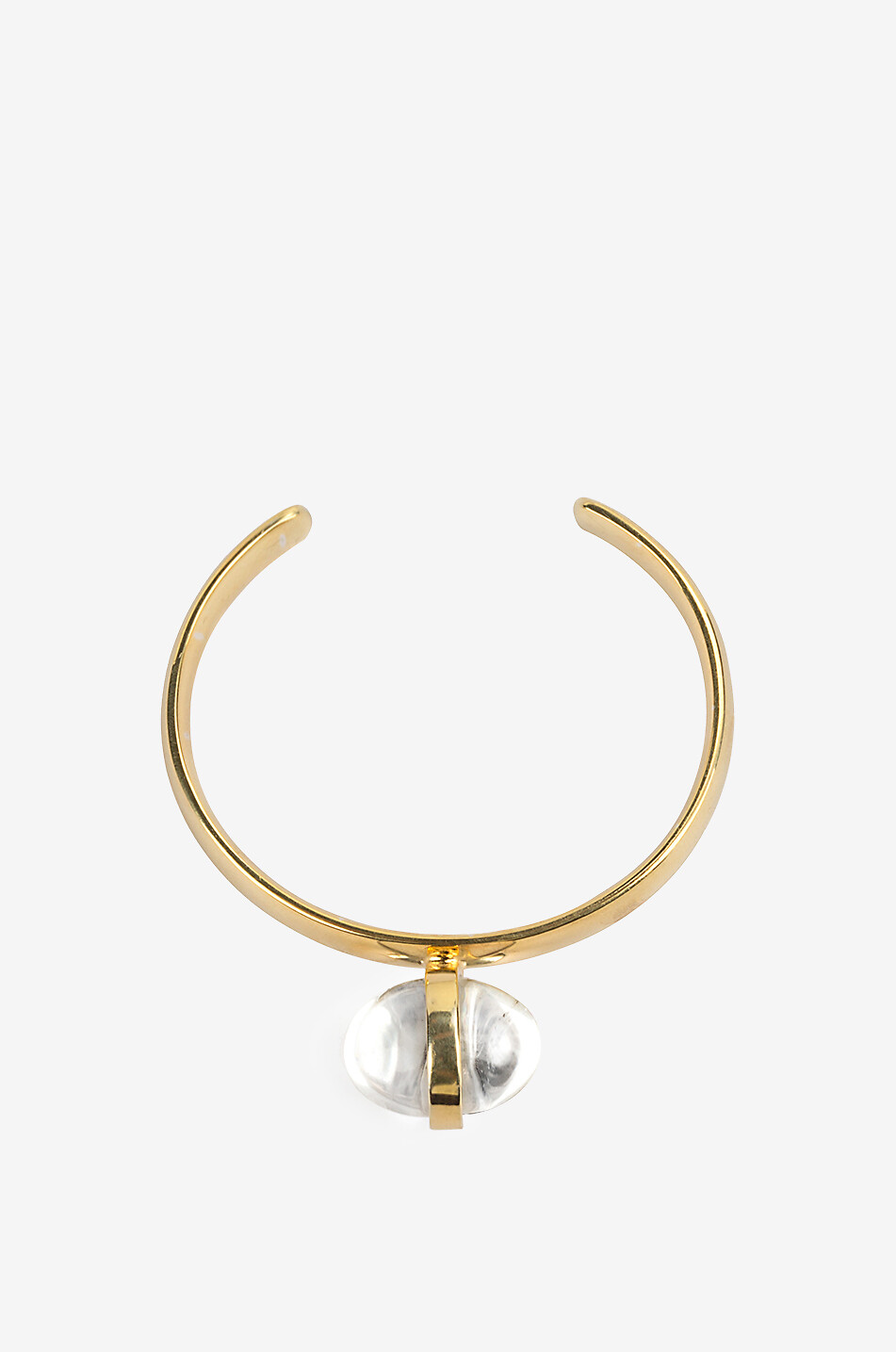 Goldener Armreif mit Bergkristall Lumia Suria