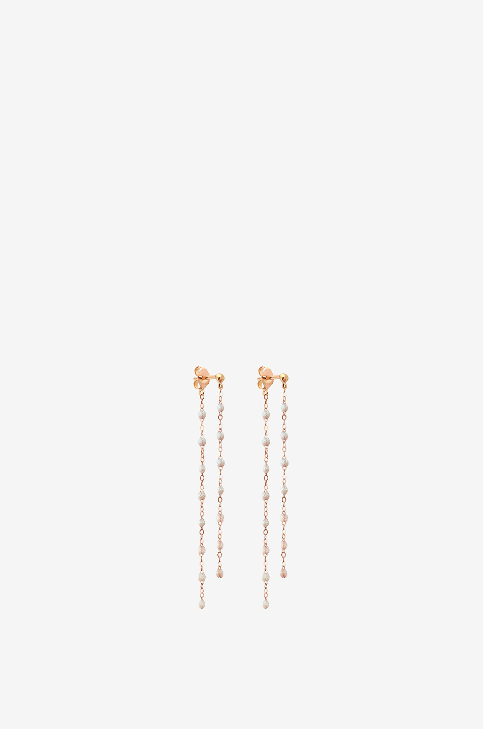 Dansantes Classique Gigi Opale pink gold chain earrings