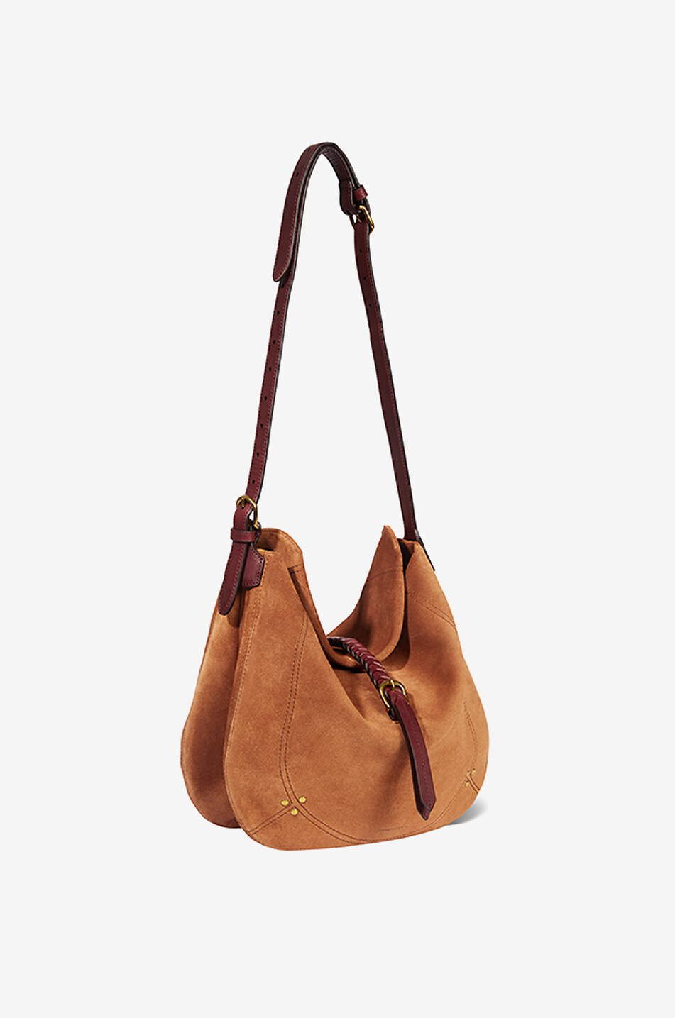 JEROME DREYFUSS Sac à main en cuir de veau et cuir de vachette Luis Femme MARRON CLAIR 3