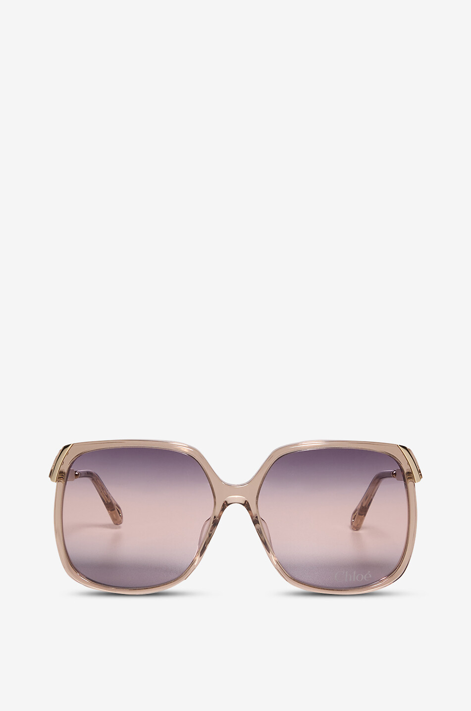 CHLOE Aly square acetate and metal sunglasses Women GOLDEN 1