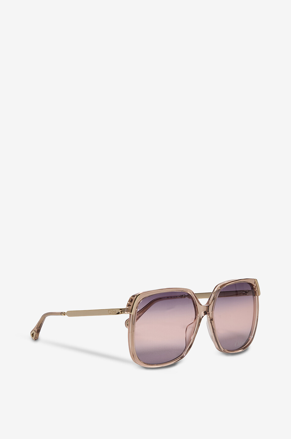 CHLOE Aly square acetate and metal sunglasses Women GOLDEN 2