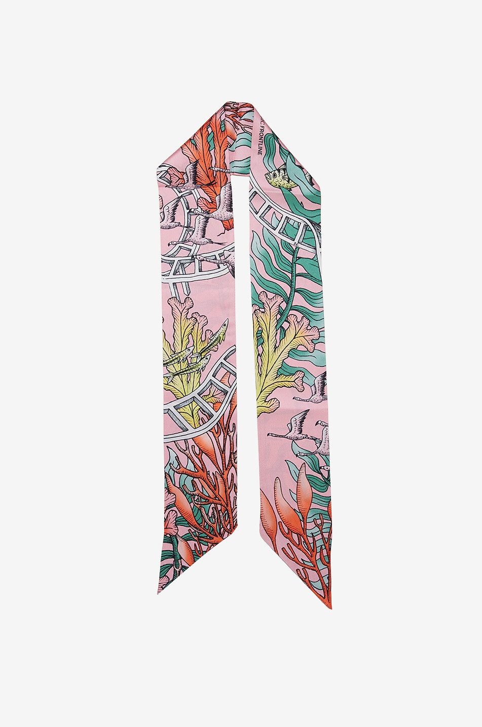 L'Amour Fou Salmon Pink silk twill ribbon