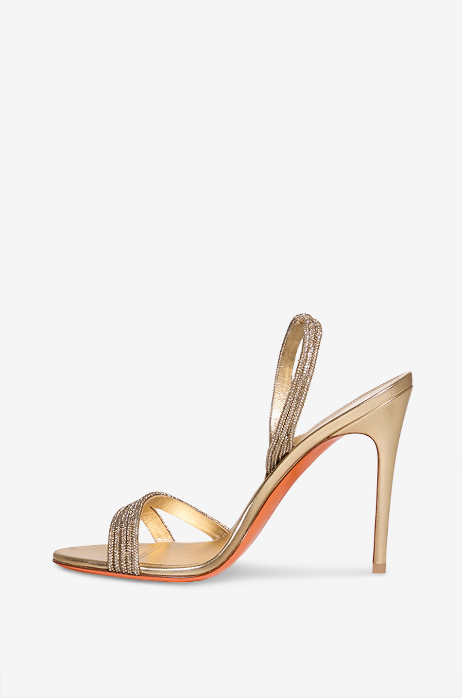 SANTONI Sandalen mit Absatz aus Leder Damen GOLDEN 3