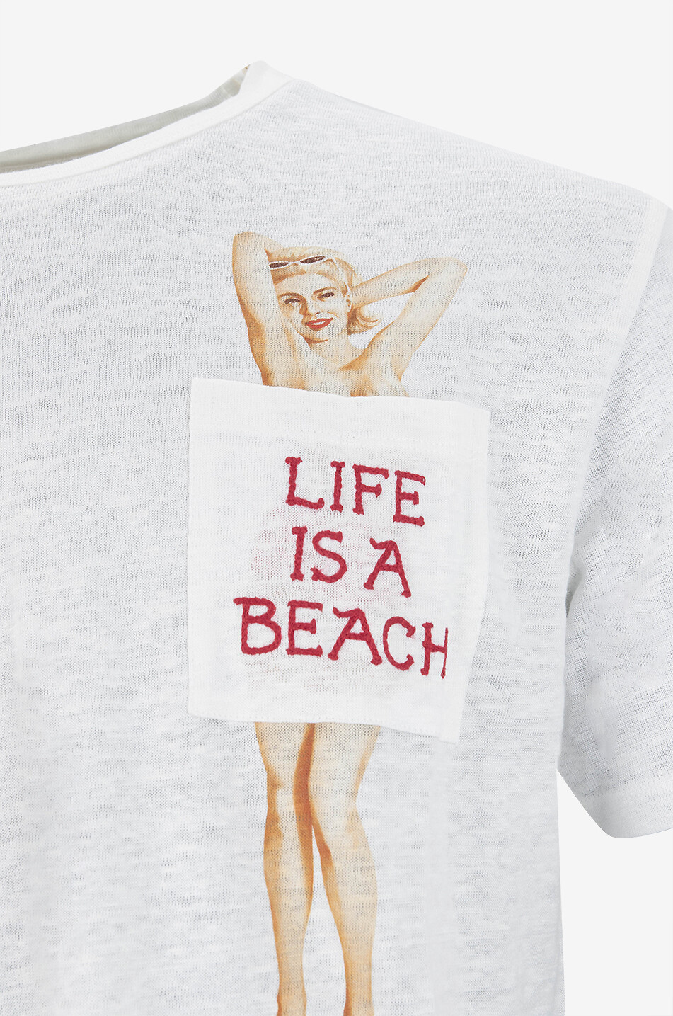 MC2 SAINT BARTH Kurzärmeliges T-Shirt aus Leinen Ectasea Herren WEISS 3