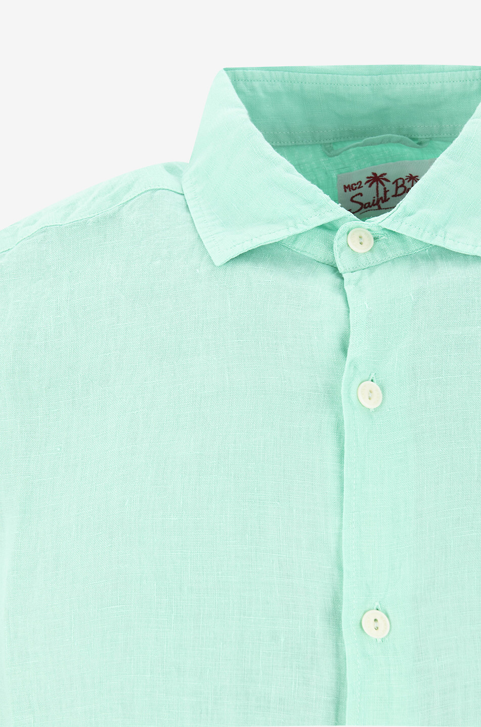 MC2 SAINT BARTH Chemise à manches longues en lin Pamplona Homme VERT CLAIR 3