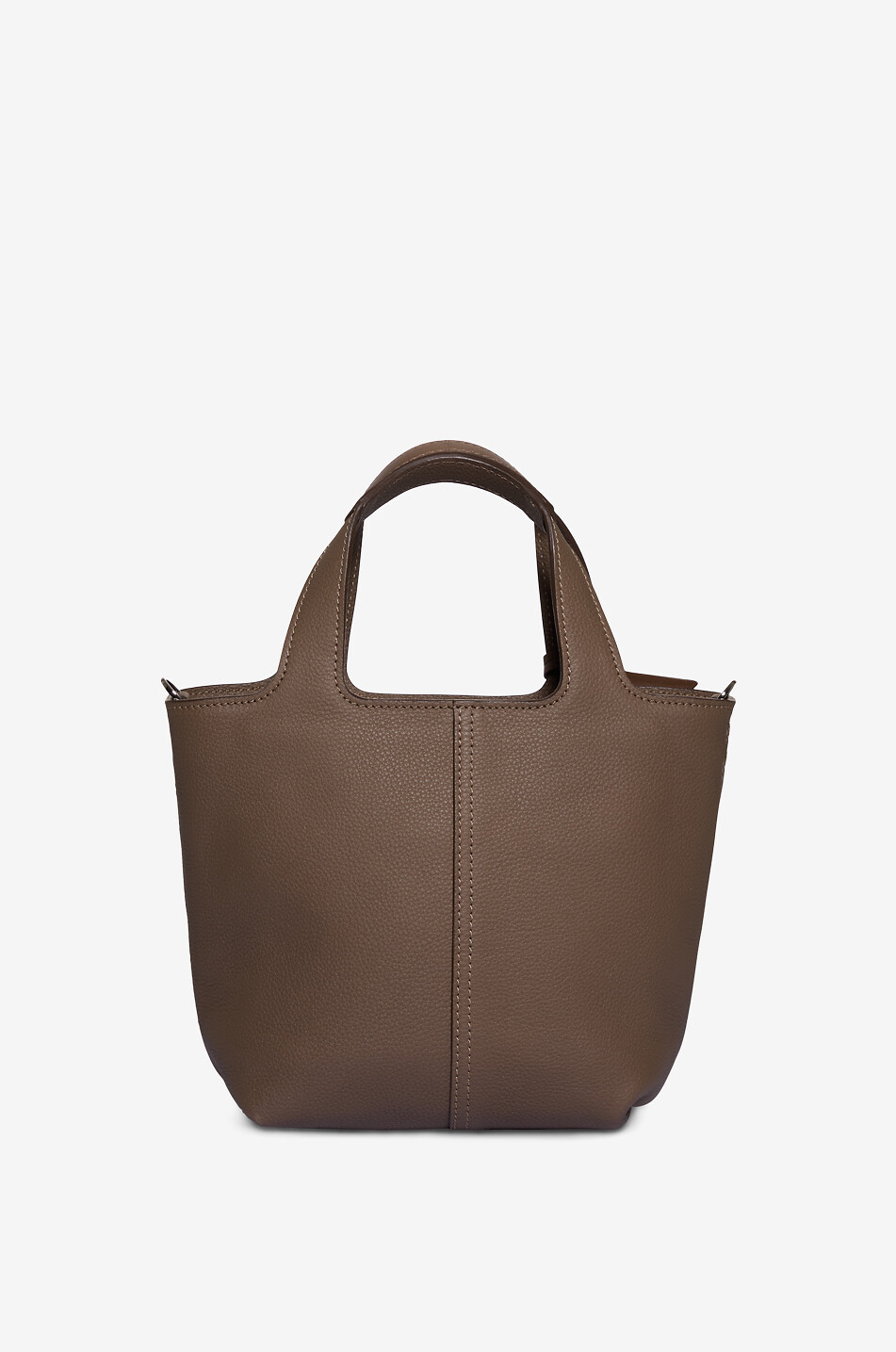 SANTONI Sac à main en cuir grainé Chapelier Mini Femme MARRON 3
