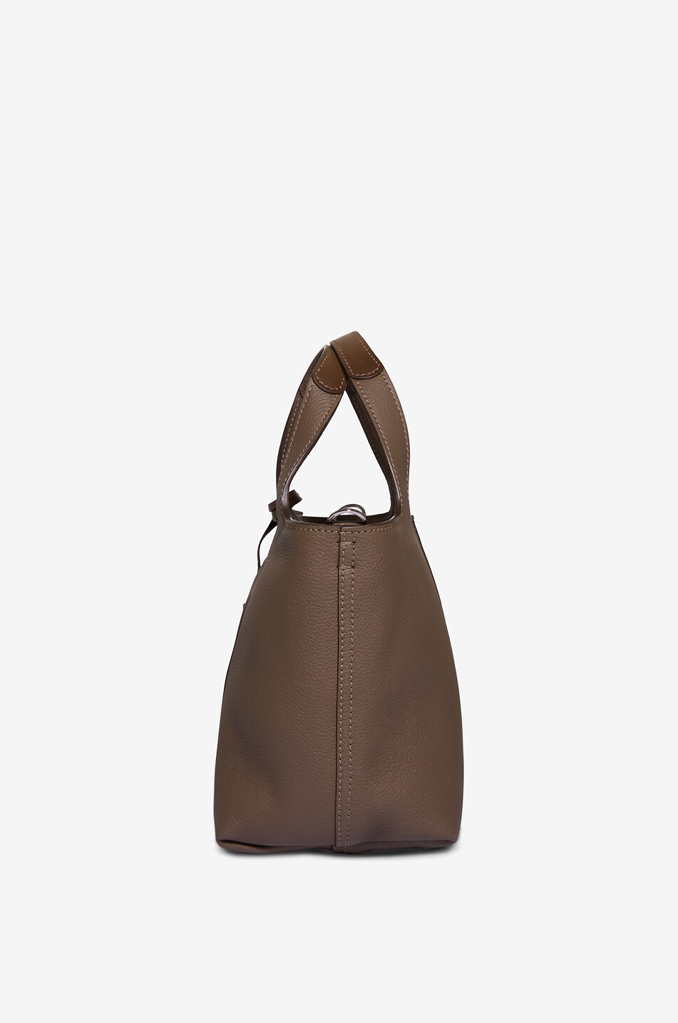 SANTONI Sac à main en cuir grainé Chapelier Mini Femme MARRON 4