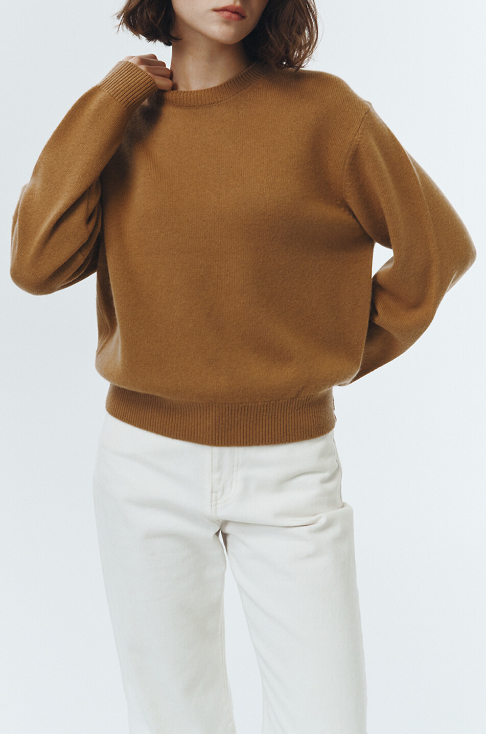 DUNST Cotton straight leg jeans Women EGGSHELL 7