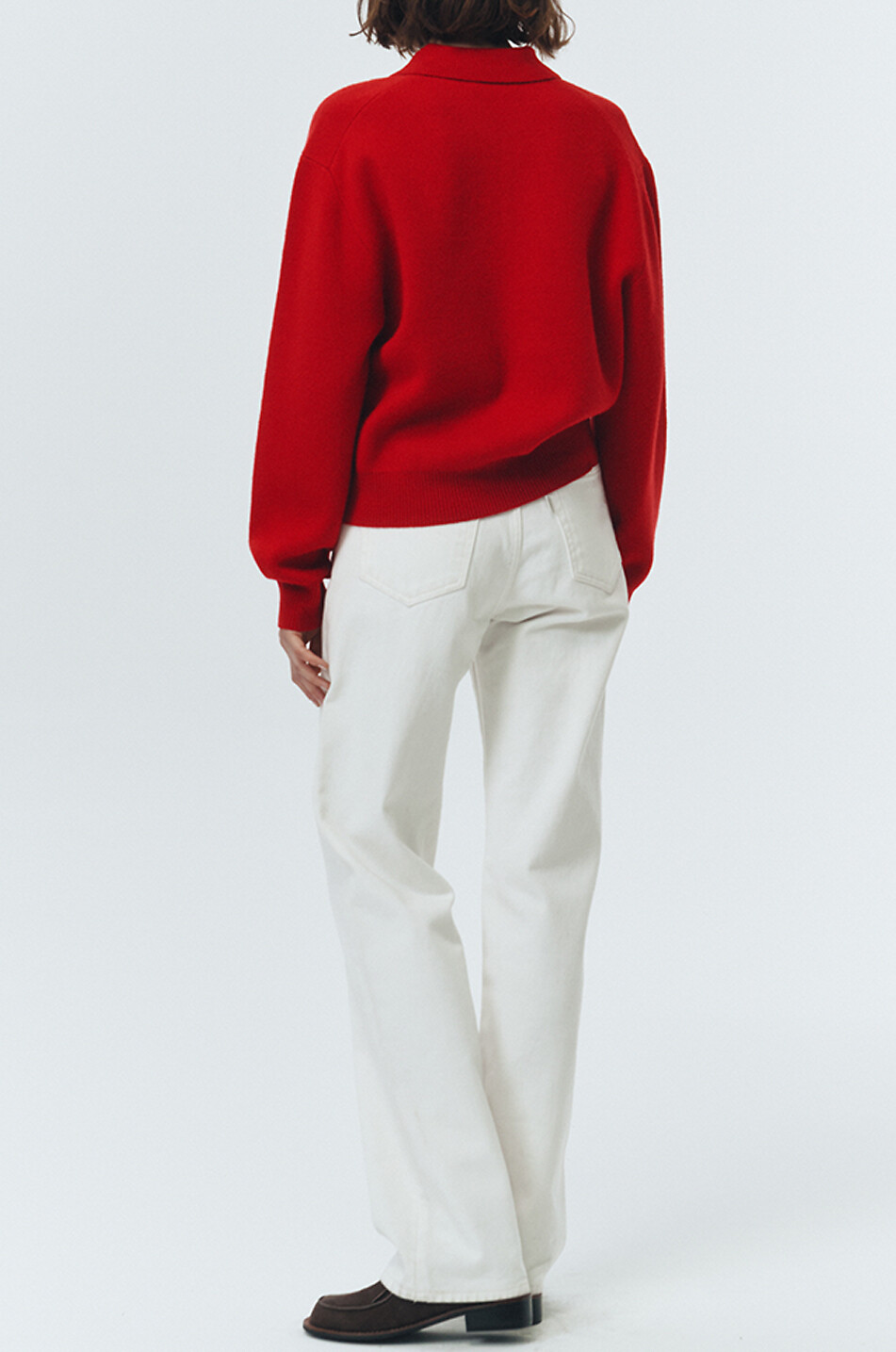 DUNST Cotton straight leg jeans Women EGGSHELL 8