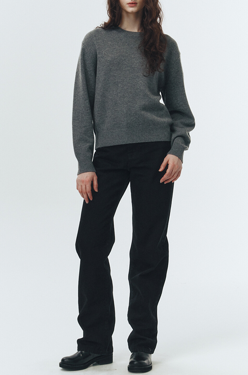 DUNST Cotton straight leg jeans Women BLACK 3