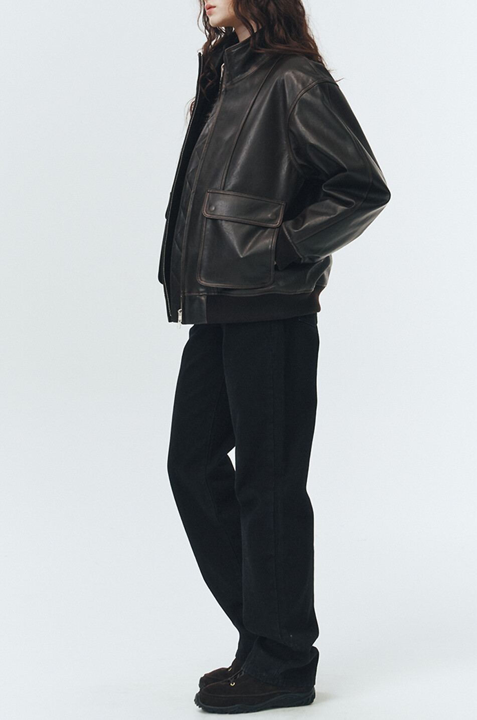 DUNST Cotton straight leg jeans Women BLACK 6