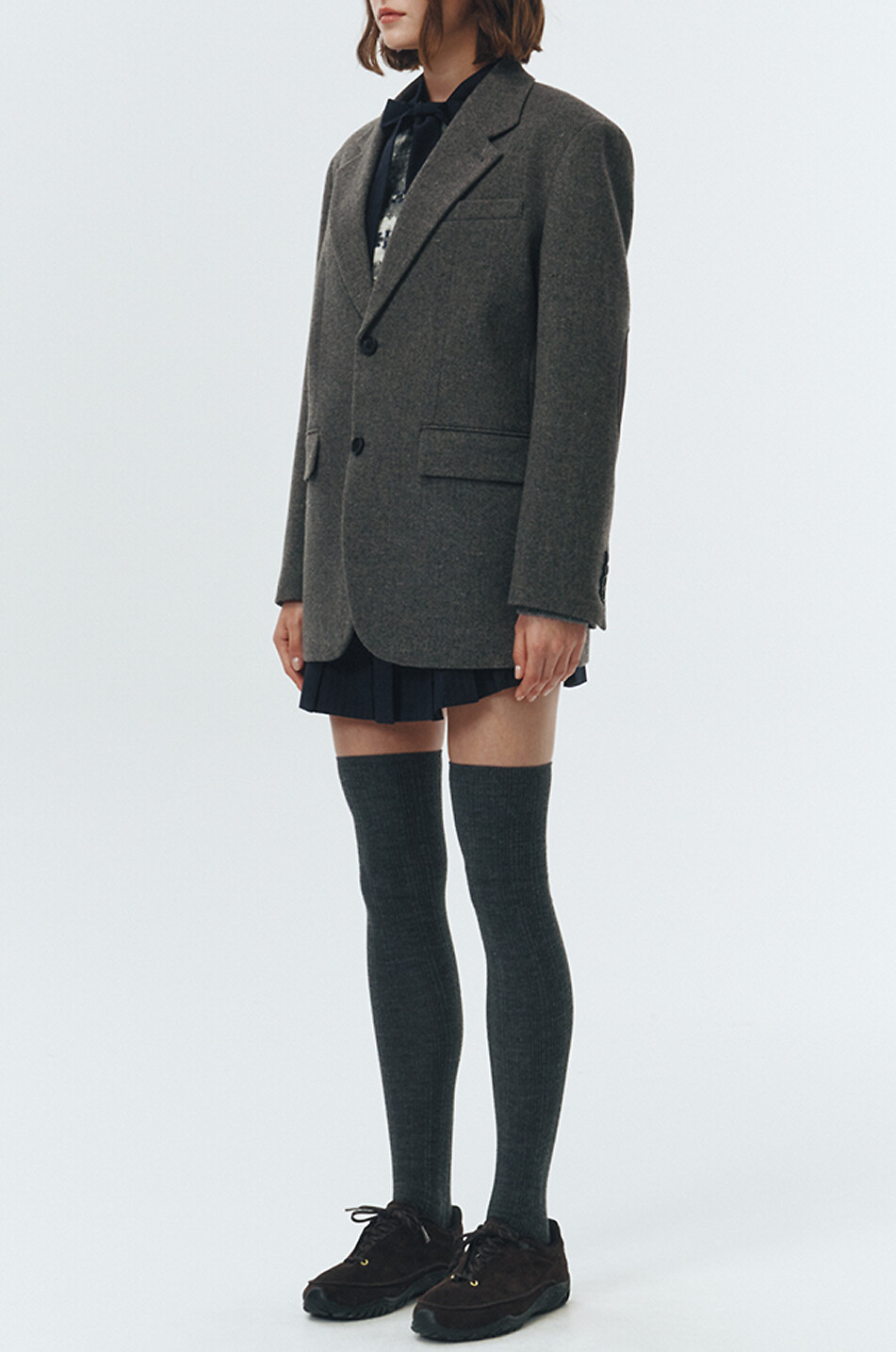 DUNST Wool blazer Women DARK GREY 5