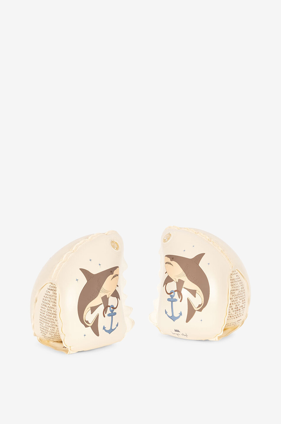 KONGES SLØJD Bouée gonflable enfant Shark Fin Bébé Beige clair 2