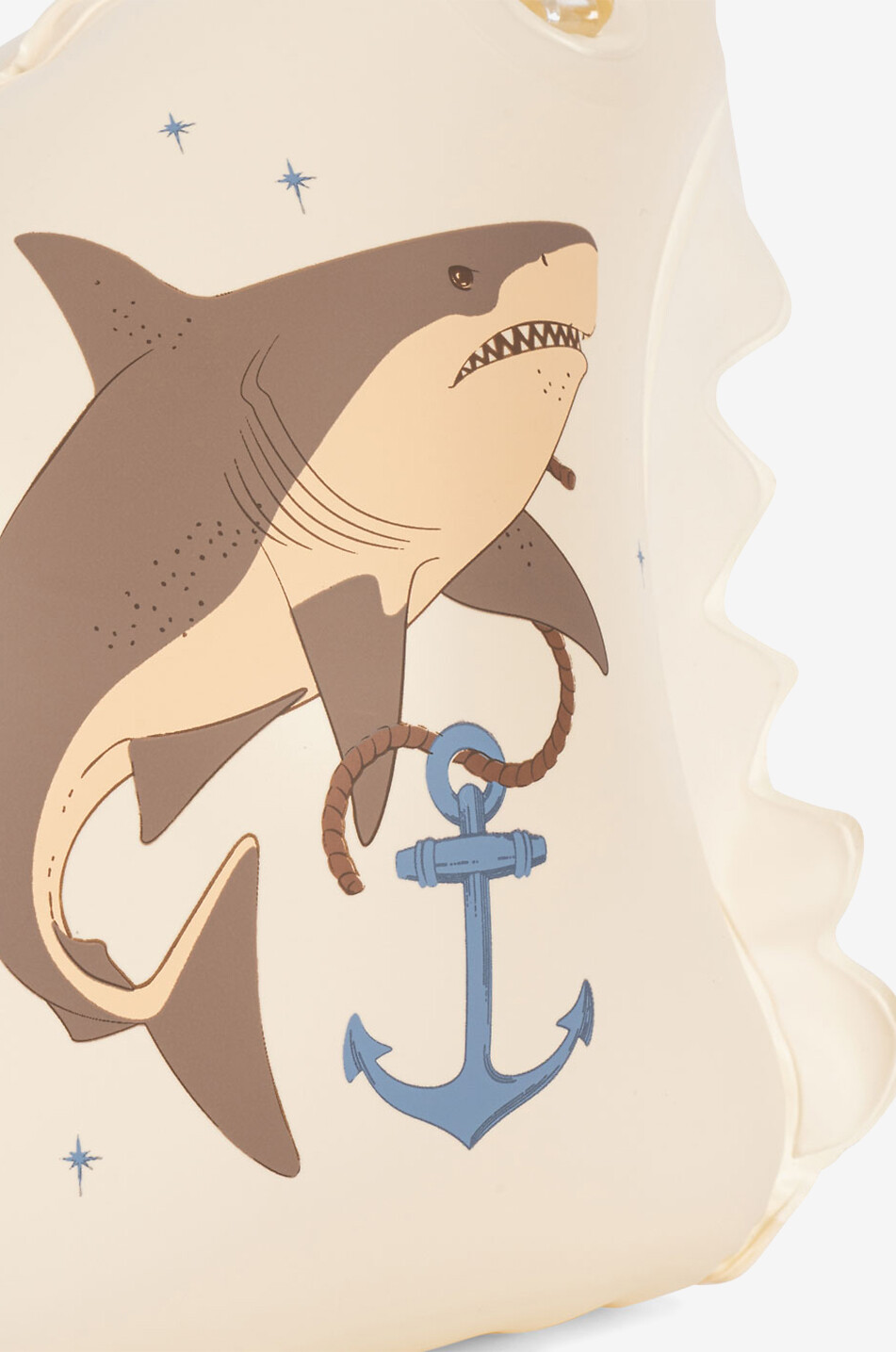 KONGES SLØJD Bouée gonflable enfant Shark Fin Bébé Beige clair 4