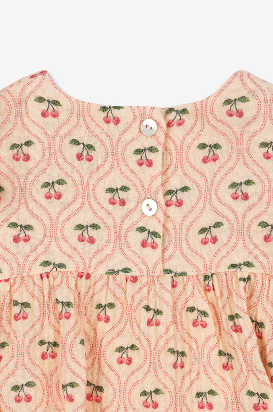 KONGES SLØJD Barboteuse bébé en gaze de coton bio Coco Cherry Pink Bébé ROSE 5