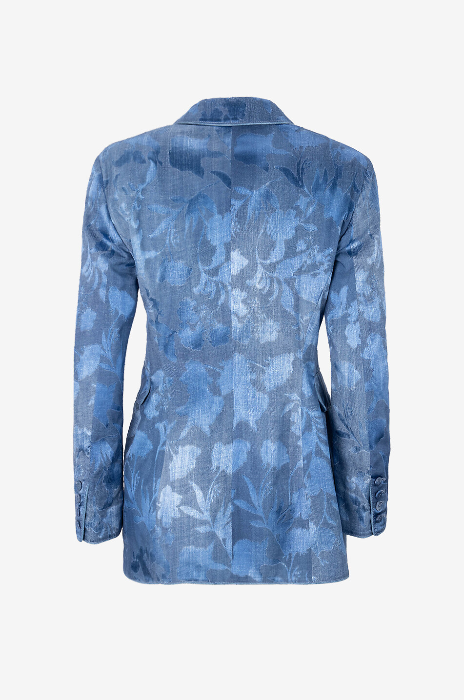 ERMANNO SCERVINO Denim effect double-breasted dévoré blazer Women MULTI COLOURED 2