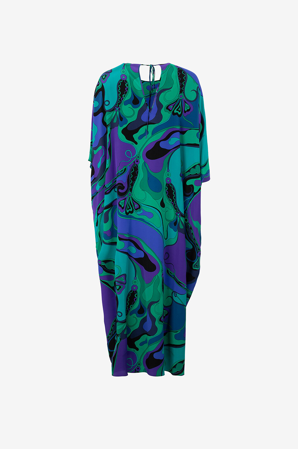PUCCI Caftan en crêpe de soie Orchidee Femme VERT 2