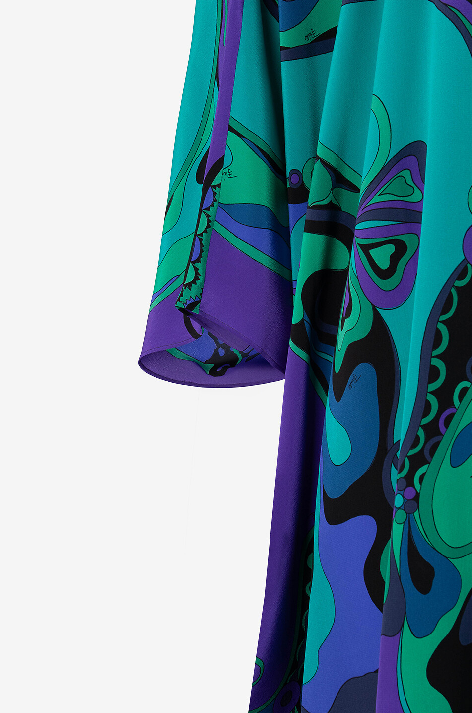 PUCCI Caftan en crêpe de soie Orchidee Femme VERT 3