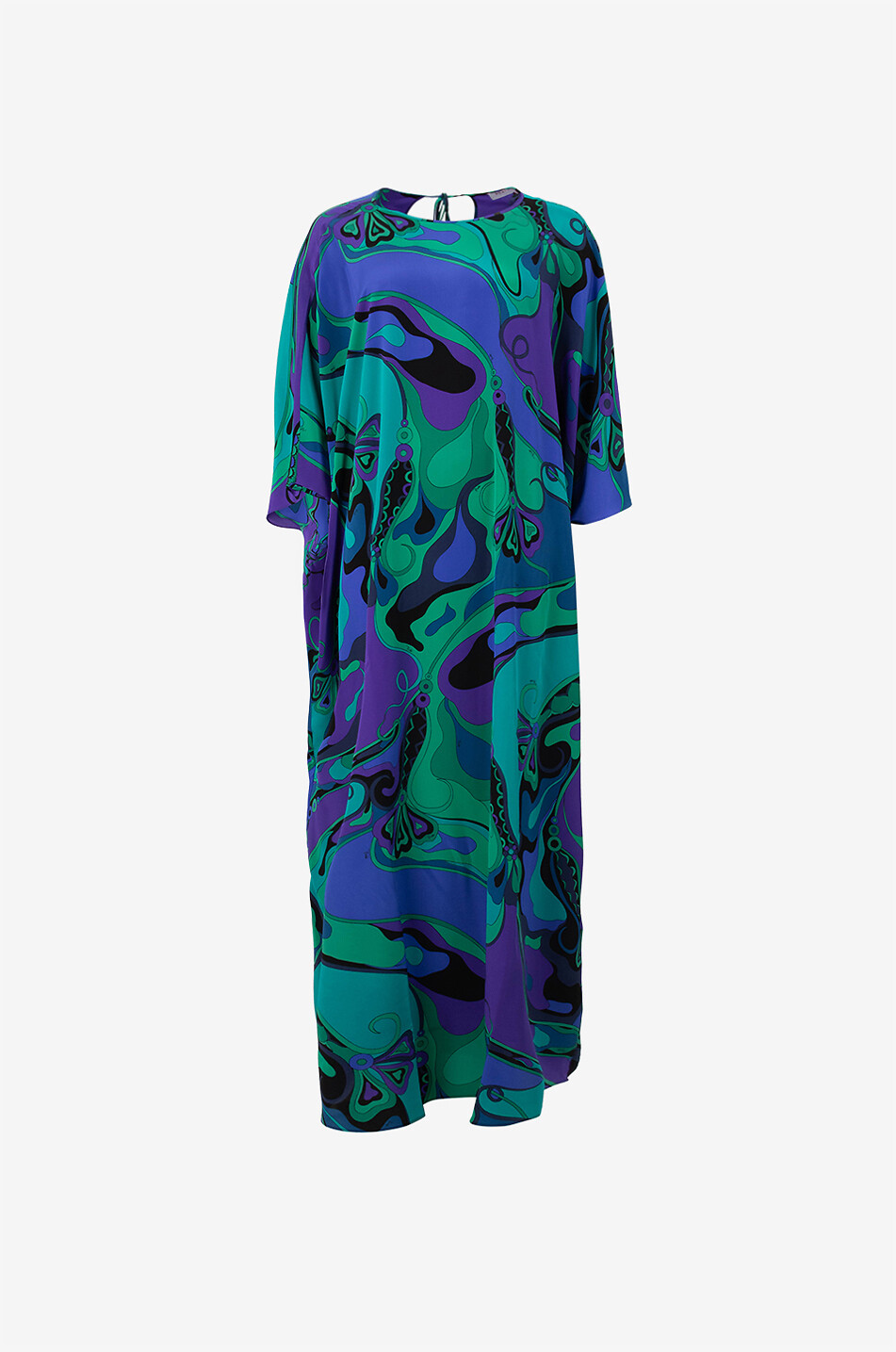 Caftan en crêpe de soie Orchidee