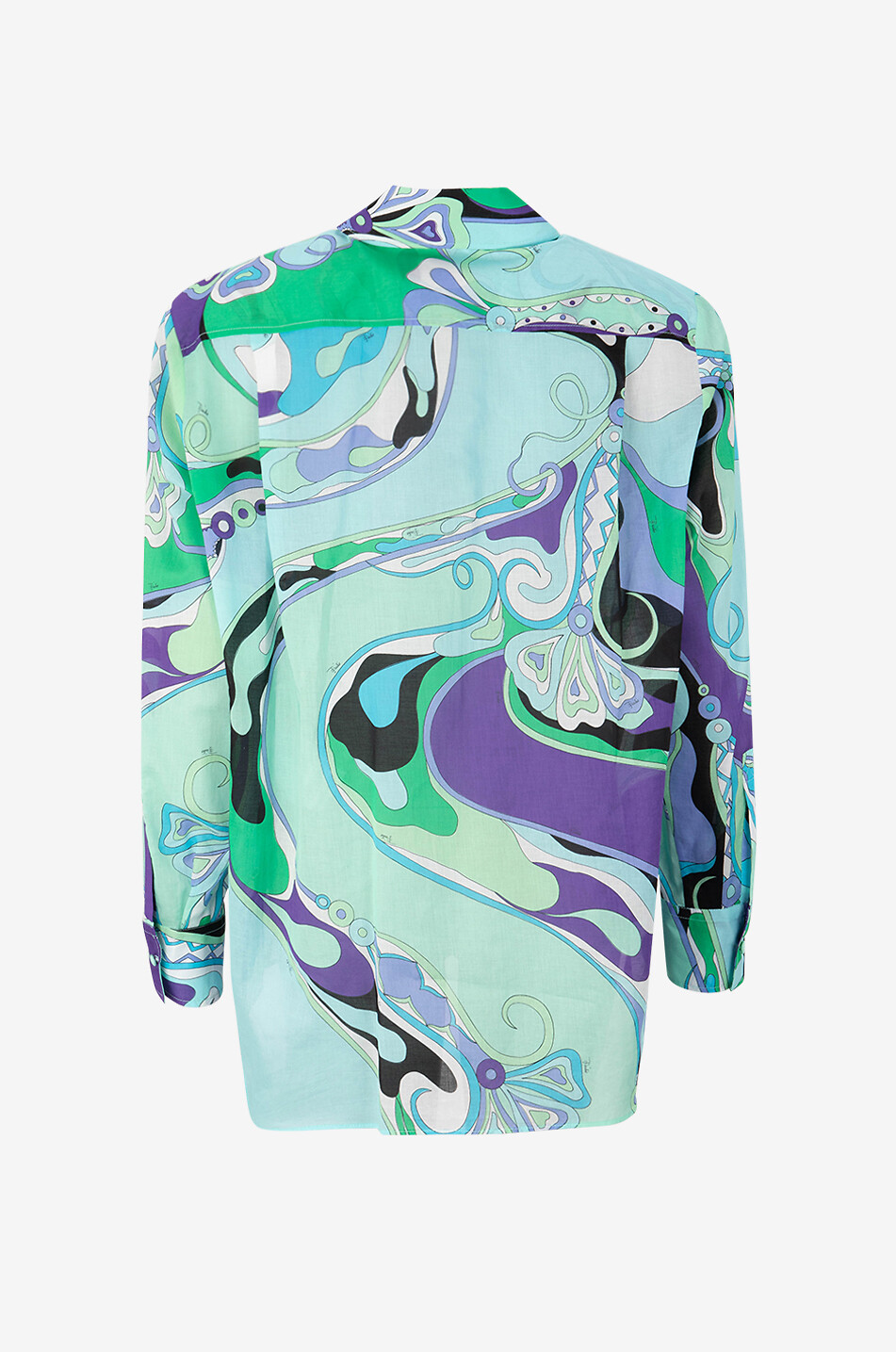 PUCCI Chemise oversize en mousseline de coton Orchidee Femme VERT 2