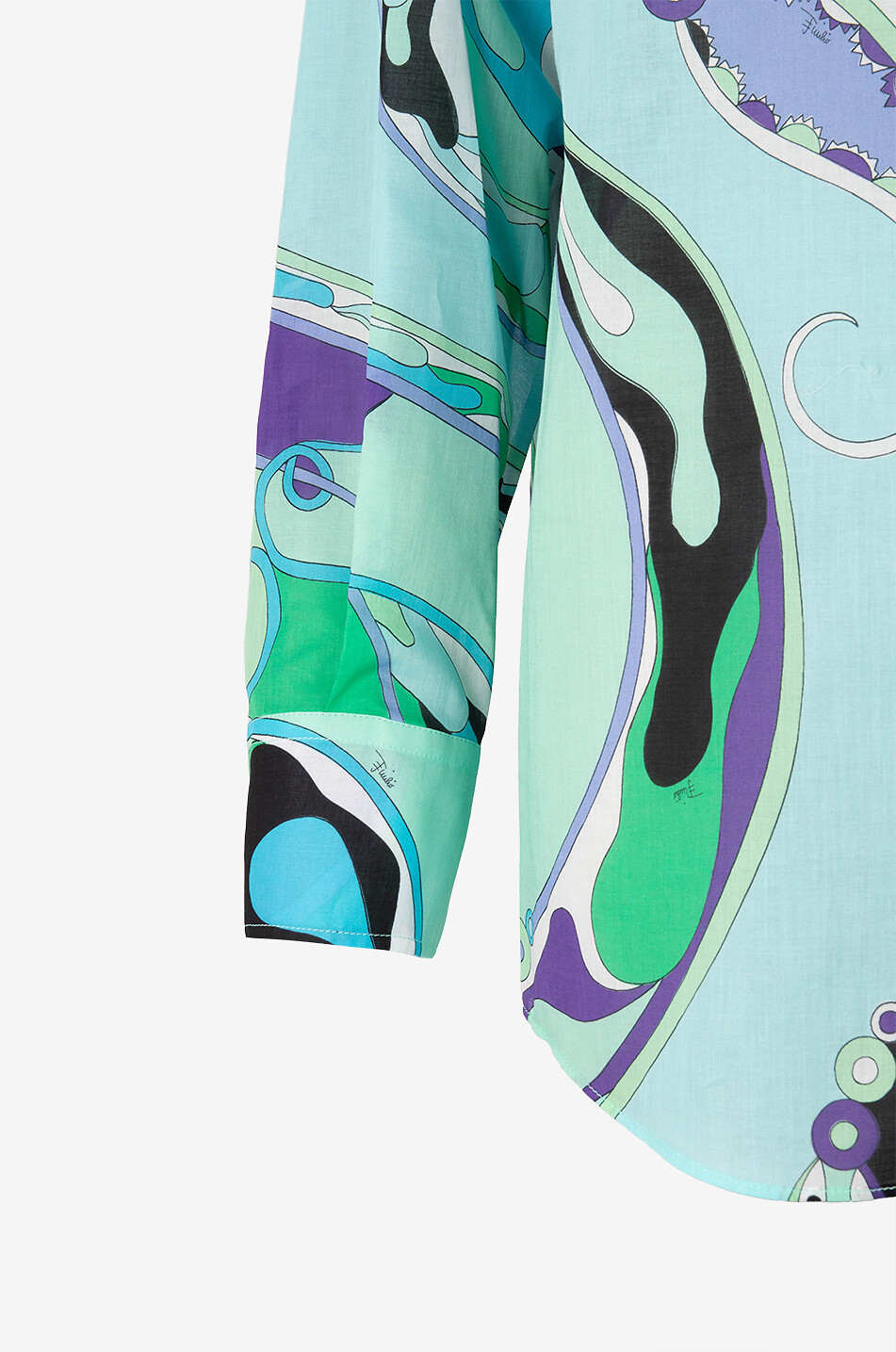PUCCI Chemise oversize en mousseline de coton Orchidee Femme VERT 3