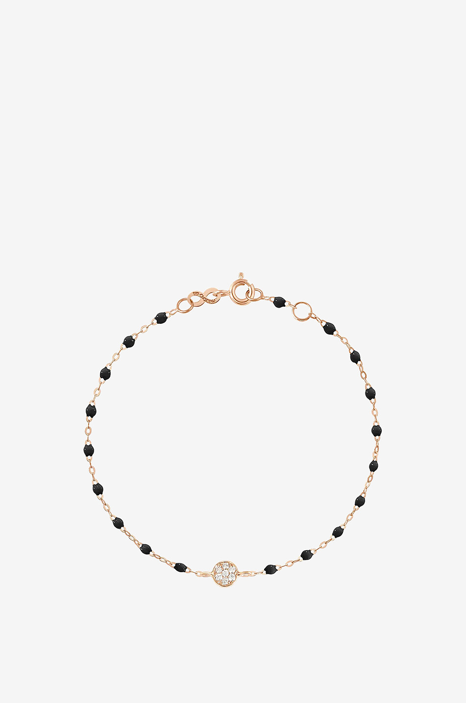 GIGI CLOZEAU Puce Quartz diamond clad pink gold bracelet - 17 cm Women BLACK 1