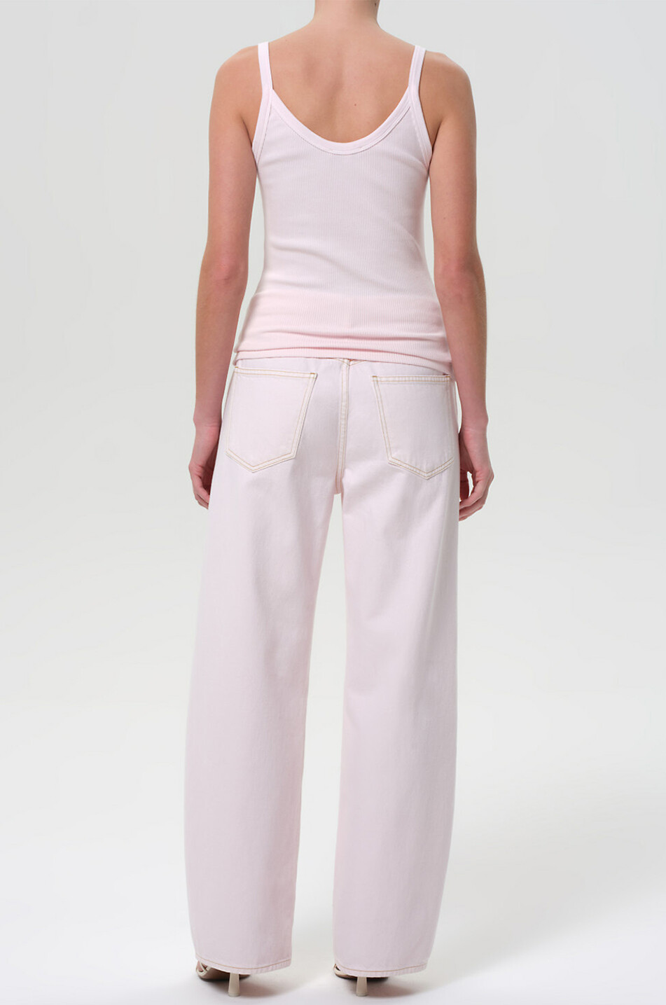 AGOLDE Low Curve Cosmos wide-leg jeans Women LIGHT PINK 4