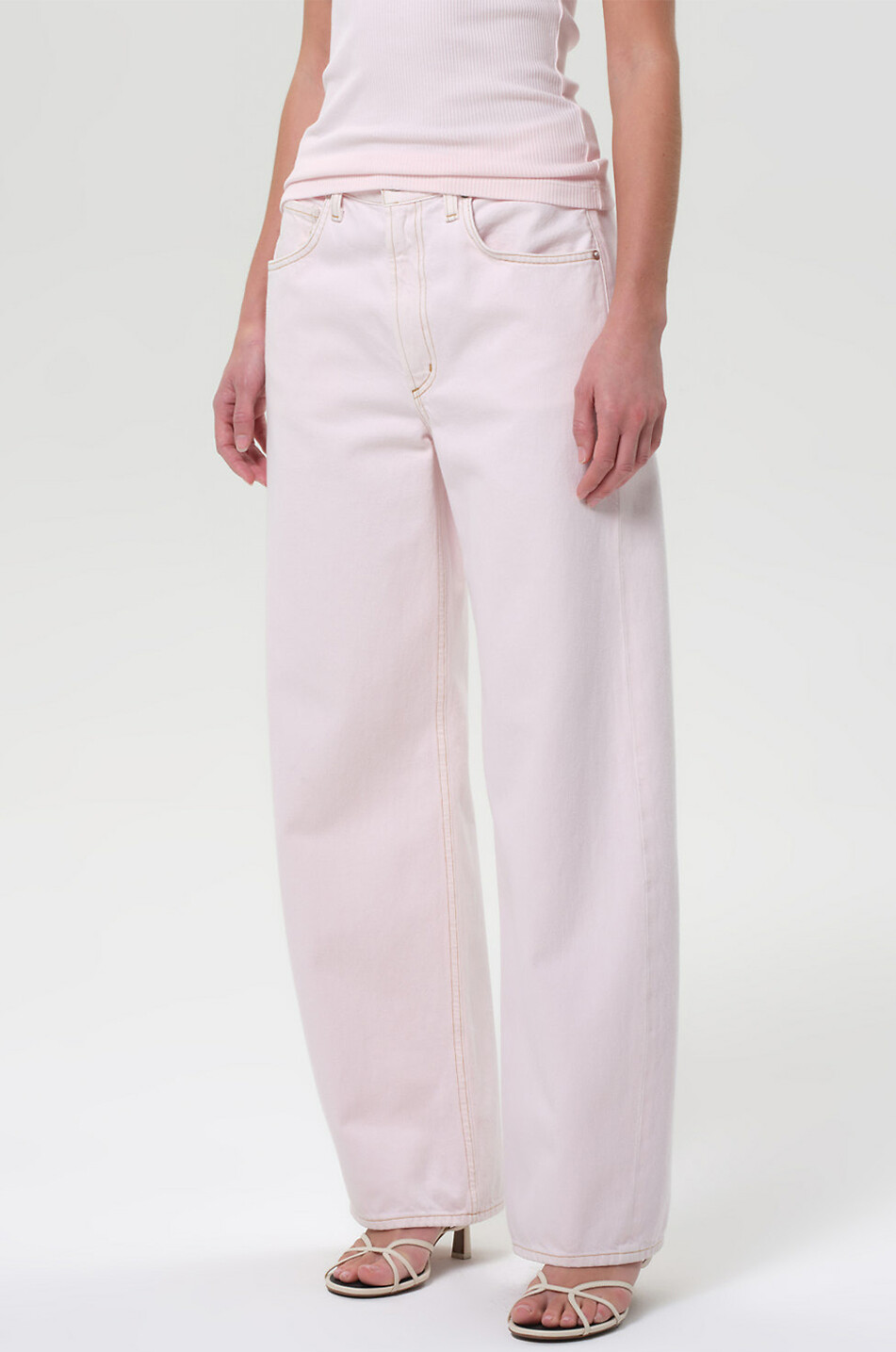 AGOLDE Low Curve Cosmos wide-leg jeans Women LIGHT PINK 5