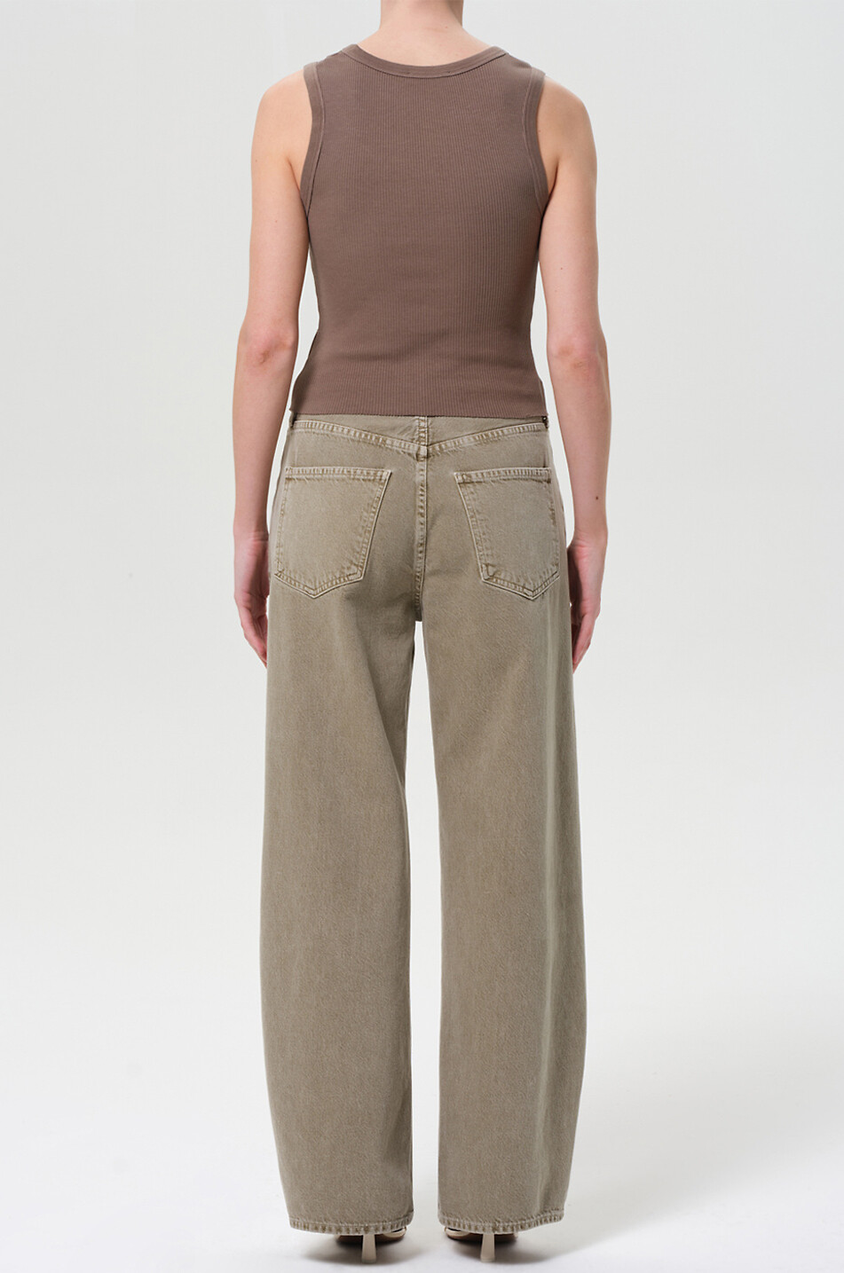 AGOLDE Low Curve Cholla wide-leg jeans Women KHAKI 4