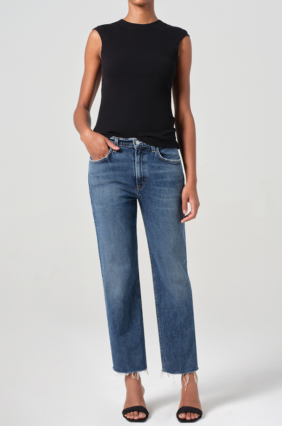 AGOLDE Valen Solace straight leg jeans Women DARK BLUE 2