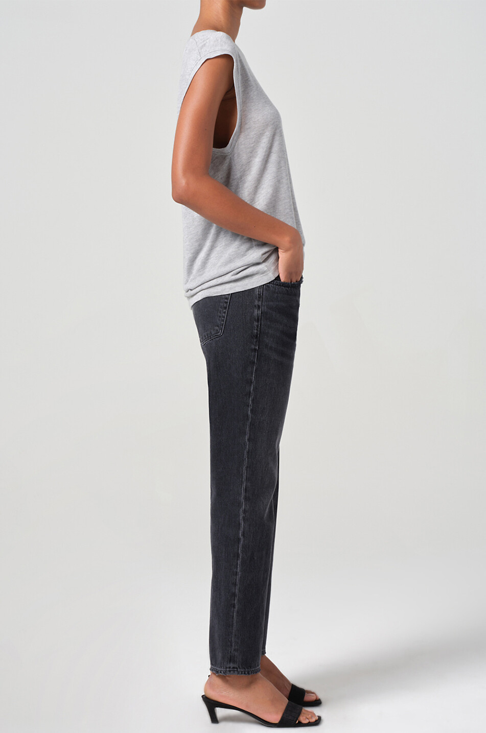 AGOLDE Valen Hitch straight leg jeans Women BLACK 3
