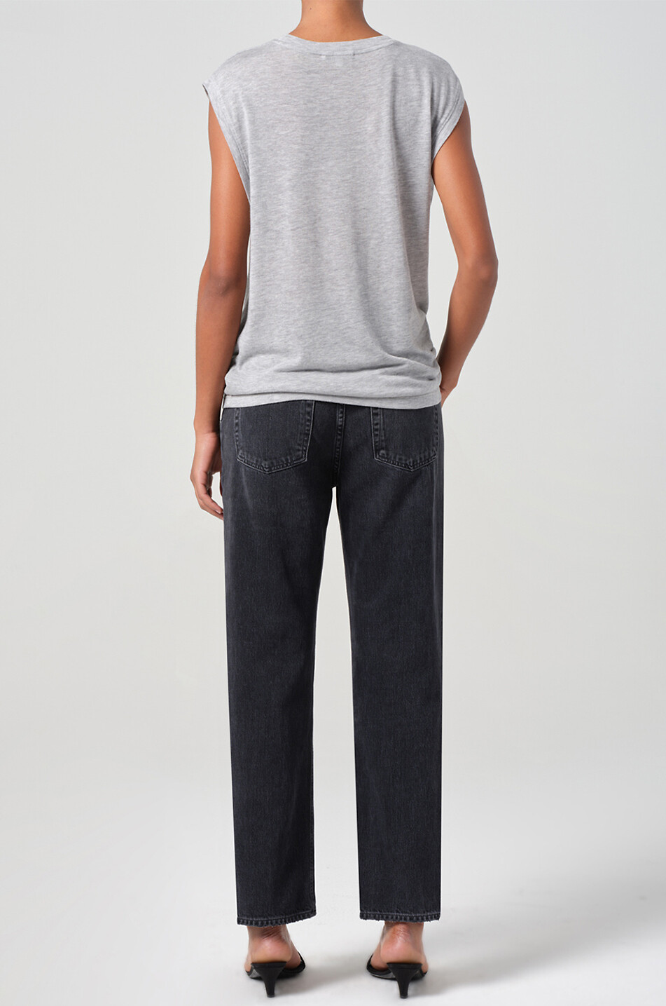 AGOLDE Valen Hitch straight leg jeans Women BLACK 4