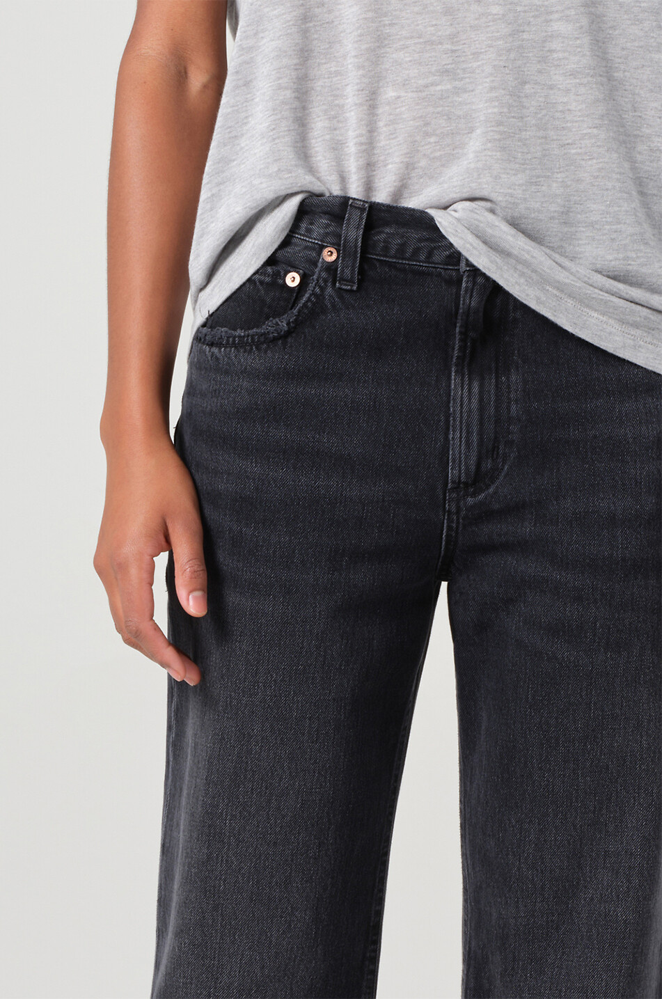 AGOLDE Valen Hitch straight leg jeans Women BLACK 6