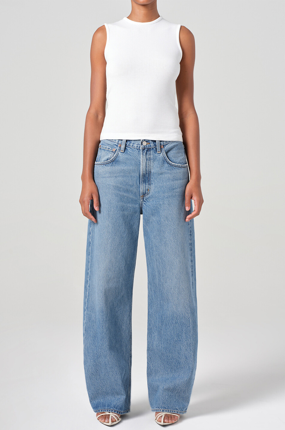 AGOLDE Jeans mit weitem Bein aus Baumwolle Low Curve Fairway Damen BLAU 3