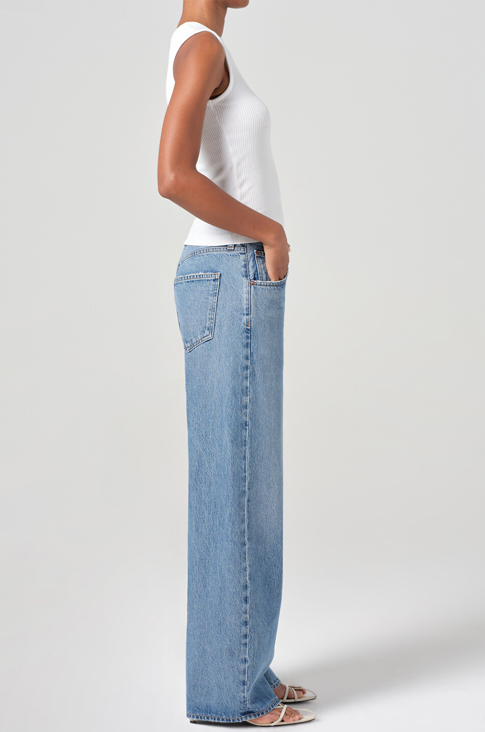 AGOLDE Jeans mit weitem Bein aus Baumwolle Low Curve Fairway Damen BLAU 4