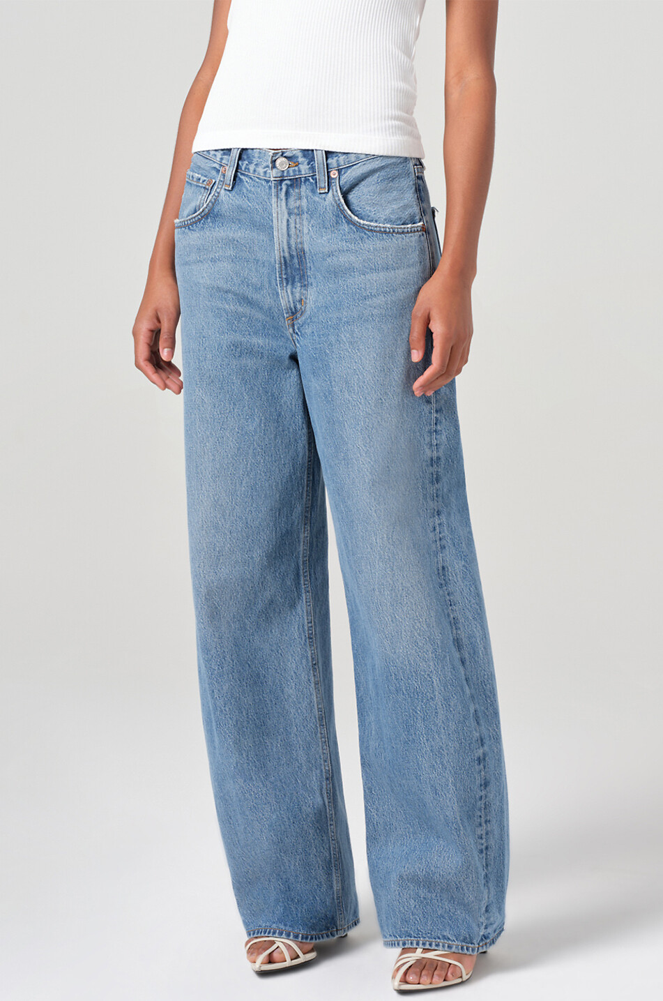 AGOLDE Jeans mit weitem Bein aus Baumwolle Low Curve Fairway Damen BLAU 6