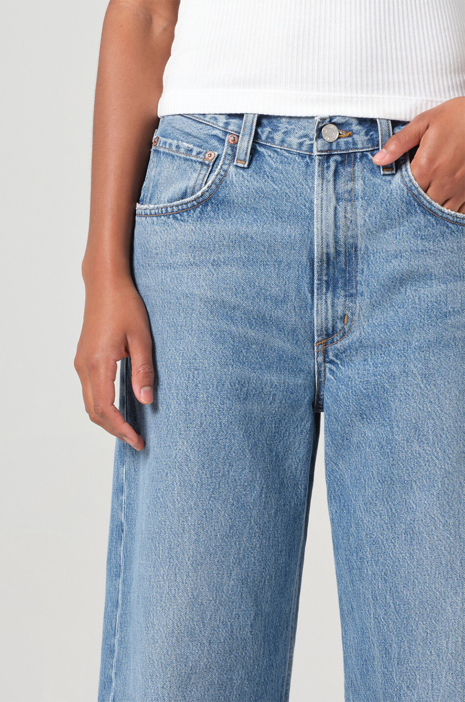 AGOLDE Jeans mit weitem Bein aus Baumwolle Low Curve Fairway Damen BLAU 7