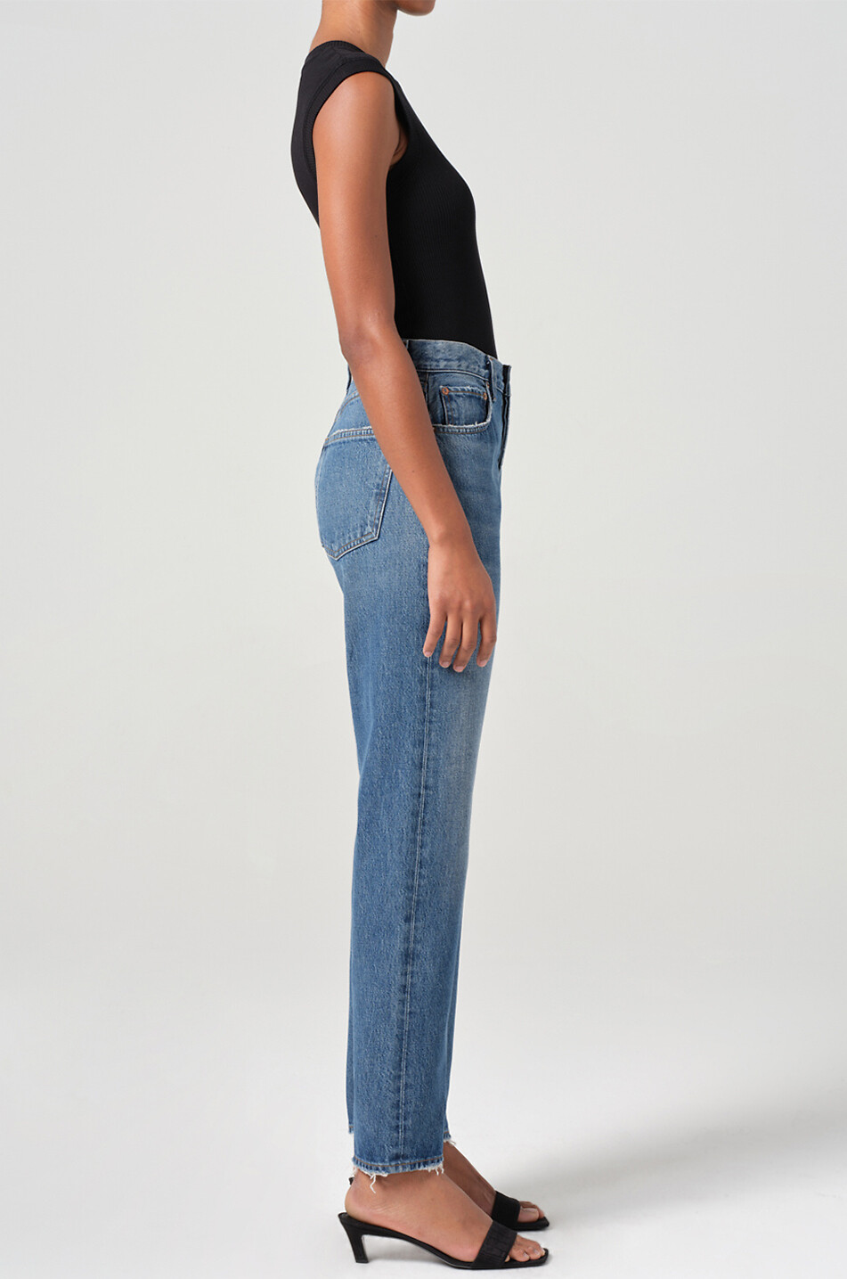 AGOLDE Jean slim en coton 90's Pinch Essence Femme BLEU 5